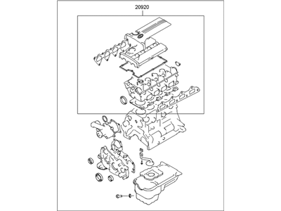 Hyundai 20910-37D00 Gasket Kit-Engine Overhaul