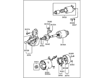 Hyundai 00228-S6110 Reman Starter Assembly