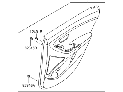 Hyundai 83307-A5140-RY Panel Assembly-Rear Door Trim, LH