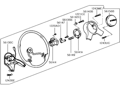 Hyundai 56110-24100-FD Steering Wheel Assembly