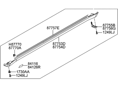 Hyundai 87752-3K000 Moulding Assembly-Side Sill, RH