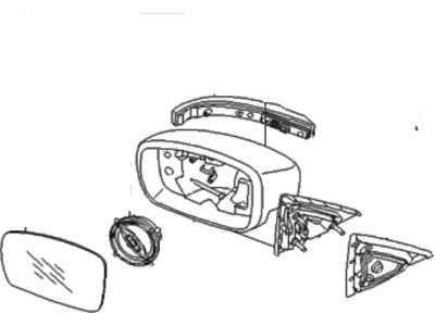 Hyundai 87610-3M400 Mirror Assembly-Outside Rear View, LH