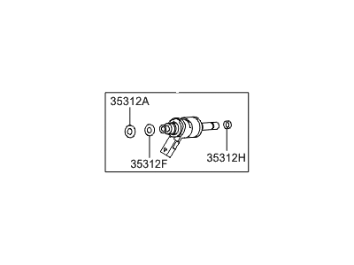 Kia 353102E610 Injector Assembly-Fuel