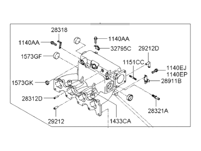 Kia 2831023771 Manifold Assembly-Intake
