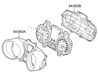 Hyundai 94043-A5511 Cluster Assembly-Instrument