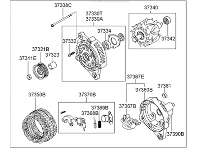 Hyundai 37300-39010 Generator Assembly