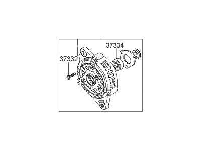 Hyundai 37330-39400 Bracket & Stator Assembly- Front