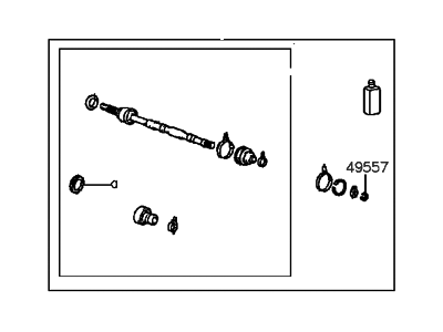 Hyundai 49508-29M20 Joint & Shaft Kit-Front Axle W