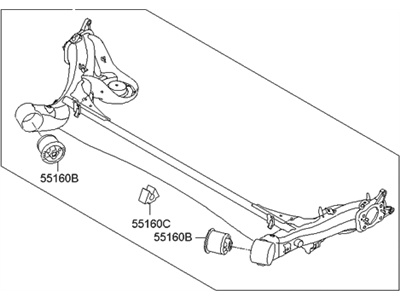 Hyundai 55100-2V500 Torsion Axle Complete