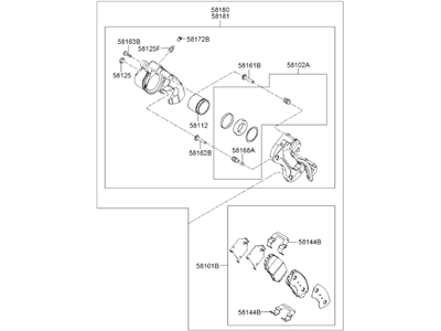Hyundai 58130-3K600 Brake Assembly-Front, RH