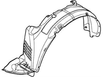 Hyundai 86820-0W200 Front Wheel Guard Assembly, Right