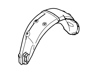 Hyundai 86840-0W200 Rear Wheel Guard Assembly, Right