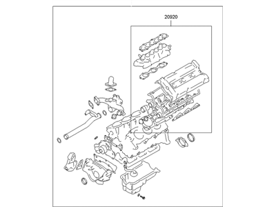 Hyundai 20910-39A02 Gasket Kit-Engine Overhaul