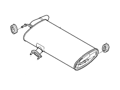 Hyundai 28710-D3070 Rear Muffler Assembly