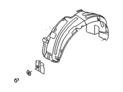 Hyundai 86811-2S000 Front Wheel Guard Assembly, Left