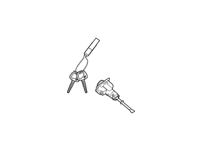 Hyundai 81970-2SA00 Door Key Sub Set, Left