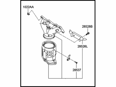 Hyundai 28510-3C670 Exhaust Manifold Catalytic Assembly, Left