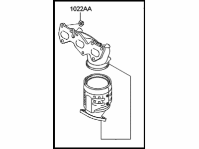 Hyundai 28510-3C680 Exhaust Manifold Catalytic Assembly, Right