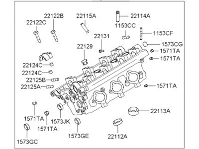 Kia 2210037205 Head Assembly-Cylinder