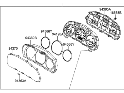 Hyundai 94011-0W030 Cluster Assembly-Instrument