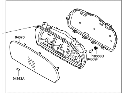 Hyundai 94001-2H000 Cluster Assembly-Instrument(Mph)