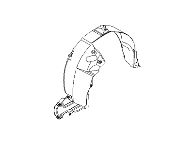 Hyundai 86811-0A000 Front Wheel Guard Assembly, Left