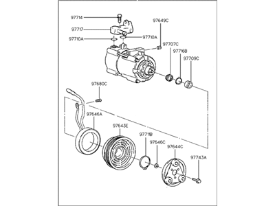 Hyundai 97701-24A13 Compressor Assembly