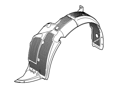 Hyundai 86811-1R010 Front Wheel Guard Assembly, Left