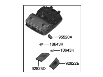 Hyundai 92810-J9100-TRY Overhead Console Lamp Assembly