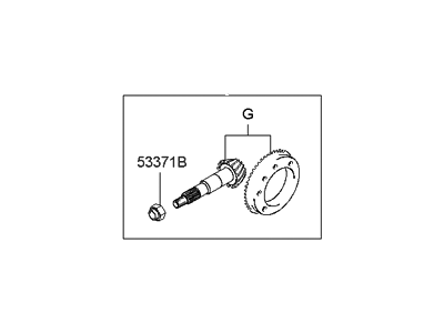 Hyundai 53212-39A10 Gear Kit-Rear Differential Final Drive