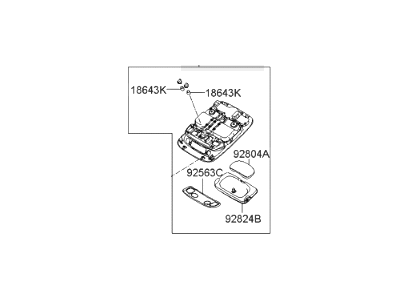 Kia 928114D100QW Body Assembly-Map Lamp