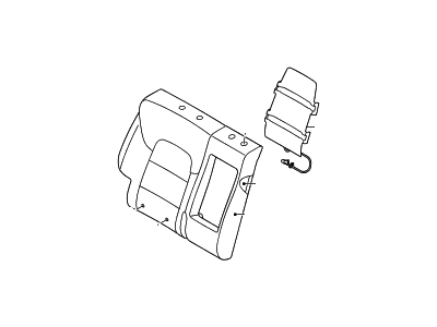 Hyundai 89450-D3000 Pad Assembly-Rear Seat Back, RH