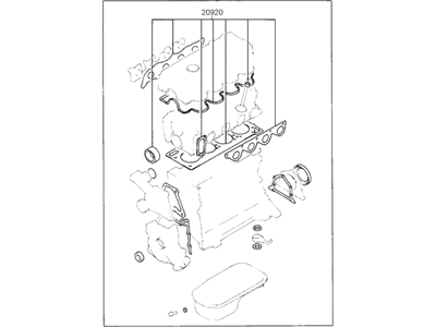 Hyundai 20910-22B00 Gasket Kit-Engine Overhaul