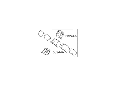 Hyundai 58302-0AA00 Rear Disc Brake Pad Kit