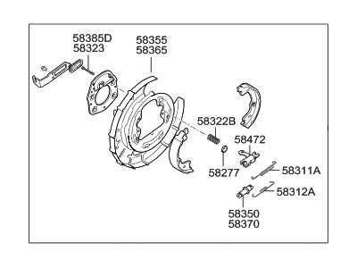 Hyundai 58250-2H300 Brake Assembly-Parking Rear, LH