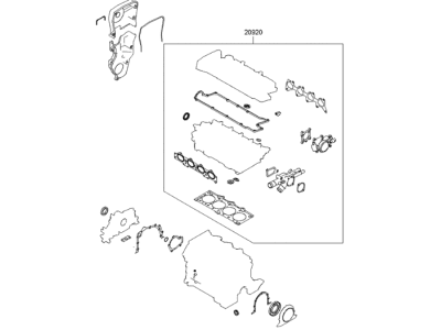 Hyundai 20910-23C20 Gasket Kit-Engine Overhaul