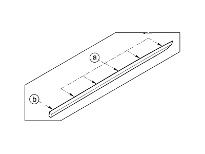 Hyundai 87722-D2000 Moulding Assembly-Waist Line Rear Door, RH