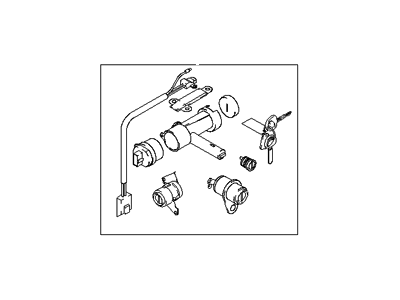 Hyundai 81905-3D000 Lock Key & Cylinder Set