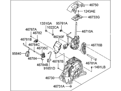 Hyundai 46700-3L600 Lever Assembly-Automatic Transmission