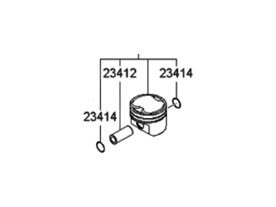 Hyundai 23410-2C400 Piston & Pin & Snap Ring Assembly
