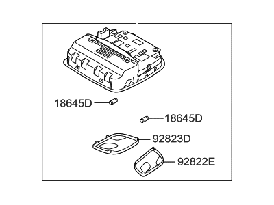 Hyundai 92800-3S000-TX Overhead Console Lamp Assembly
