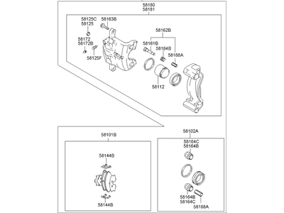 Hyundai 58110-2E500 Brake Assembly-Front, LH