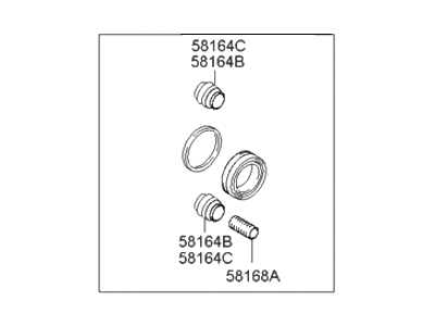 Hyundai 58102-2EA00 Seal Kit-Front Disc Brake