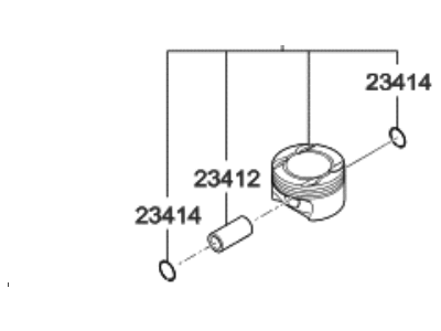 Kia 230413F400 Piston & Pin & Snap
