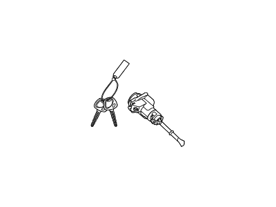 Hyundai 81970-F2A00 Door Key Sub Set, Left