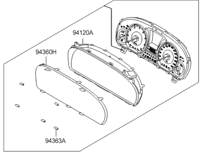 Hyundai 94041-3N040 Cluster Assembly-Instrument