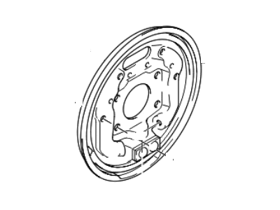 Hyundai 58365-22000 Plate Assembly-Rear Brake Back, RH