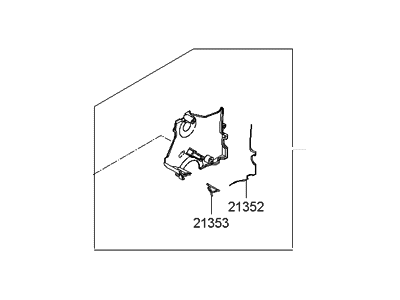 Hyundai 21350-37500 Cover Assembly-Timing Belt Lower
