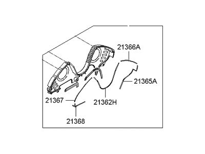 Hyundai 21360-37500 Cover Assembly-Timing Belt Upper