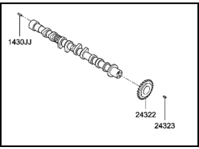 Hyundai 24200-26003 Camshaft Assembly-Exhaust